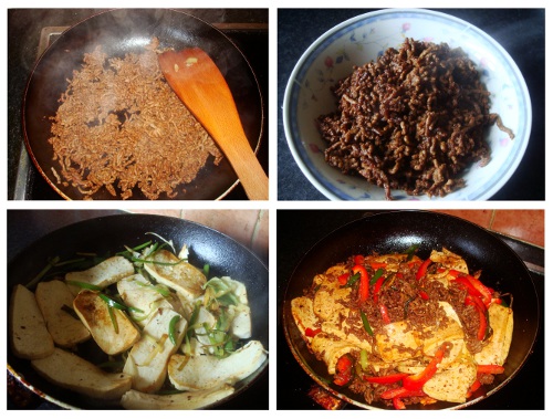 Chinese Tofu Pork Cooking