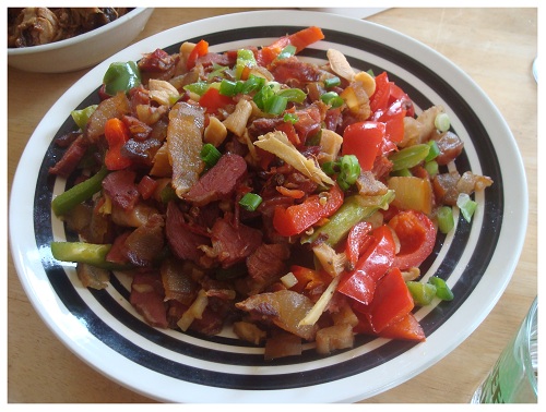 Chinese Hunan Preserved Pork with Veg.